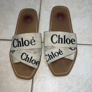 COPY - Chloé Woody Logo Slide Sandal Women's